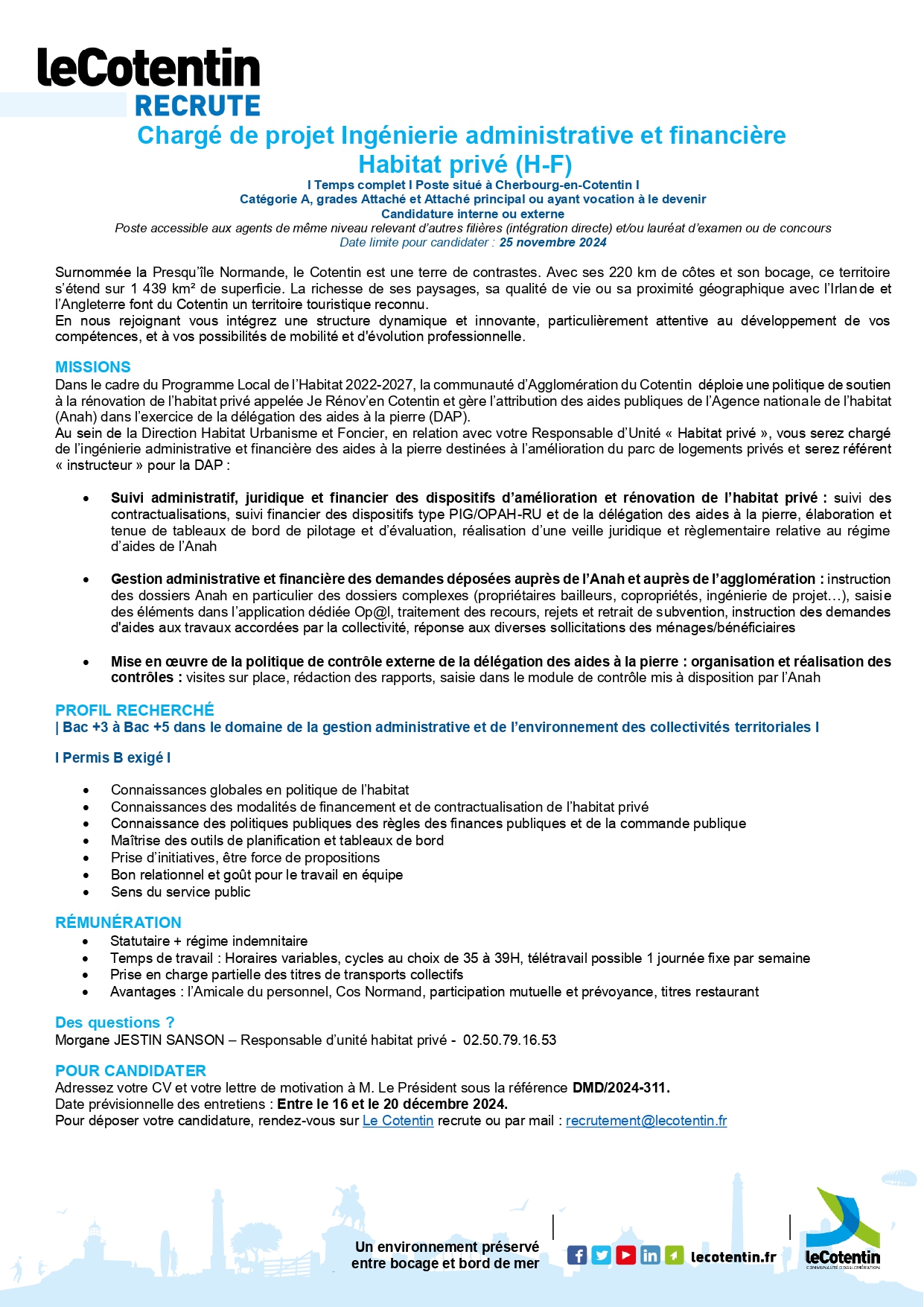 Chargé de projet Ingénierie administrative et financière