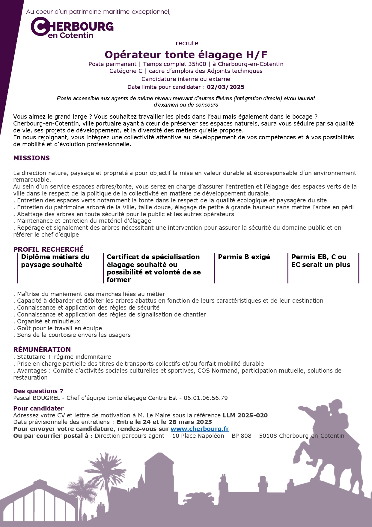 Opérateur tonte élagage