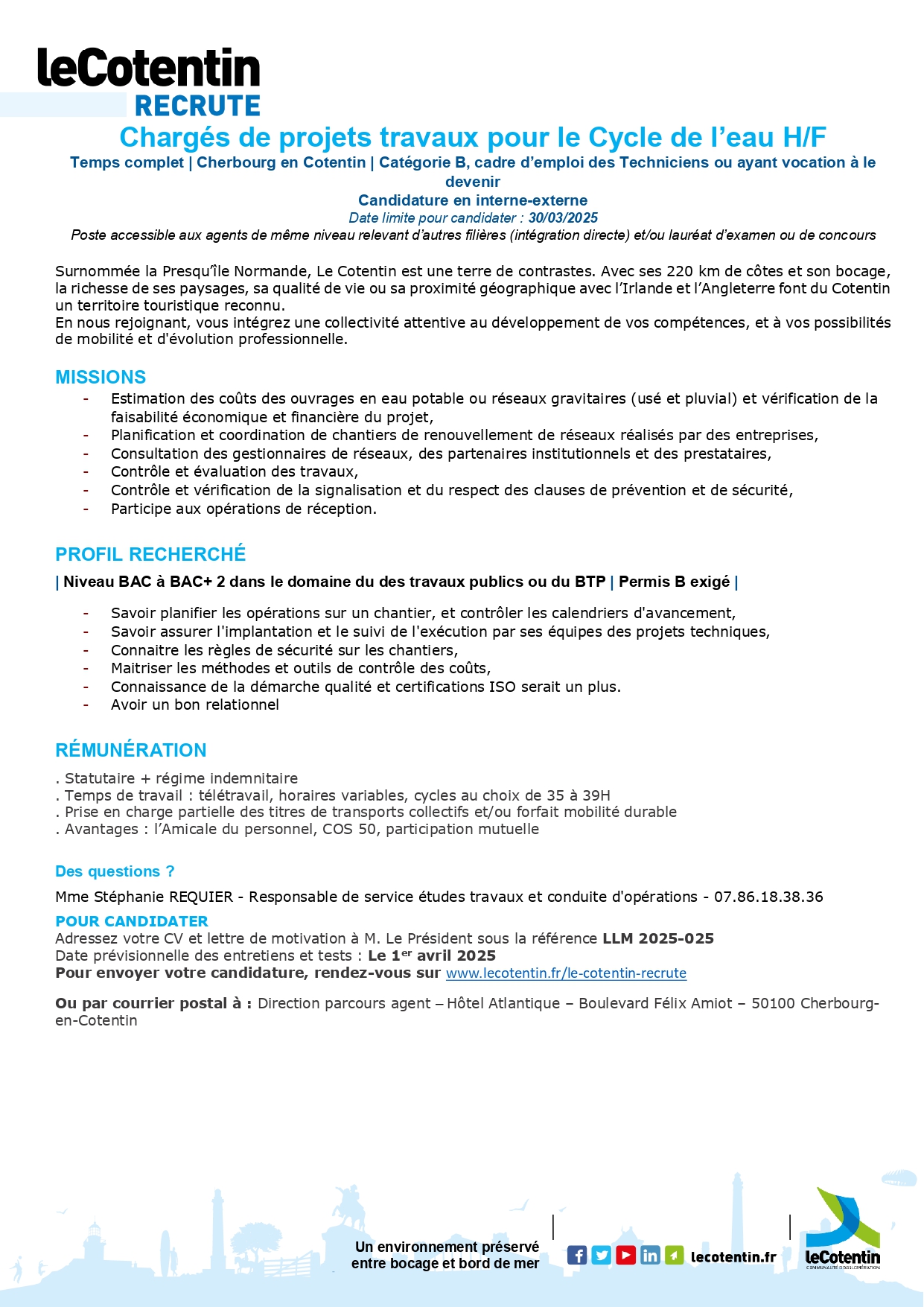 Chargé de projets travaux H/F