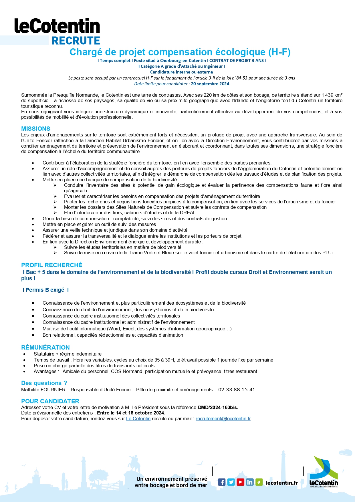 Chargé de projet compensation écologique