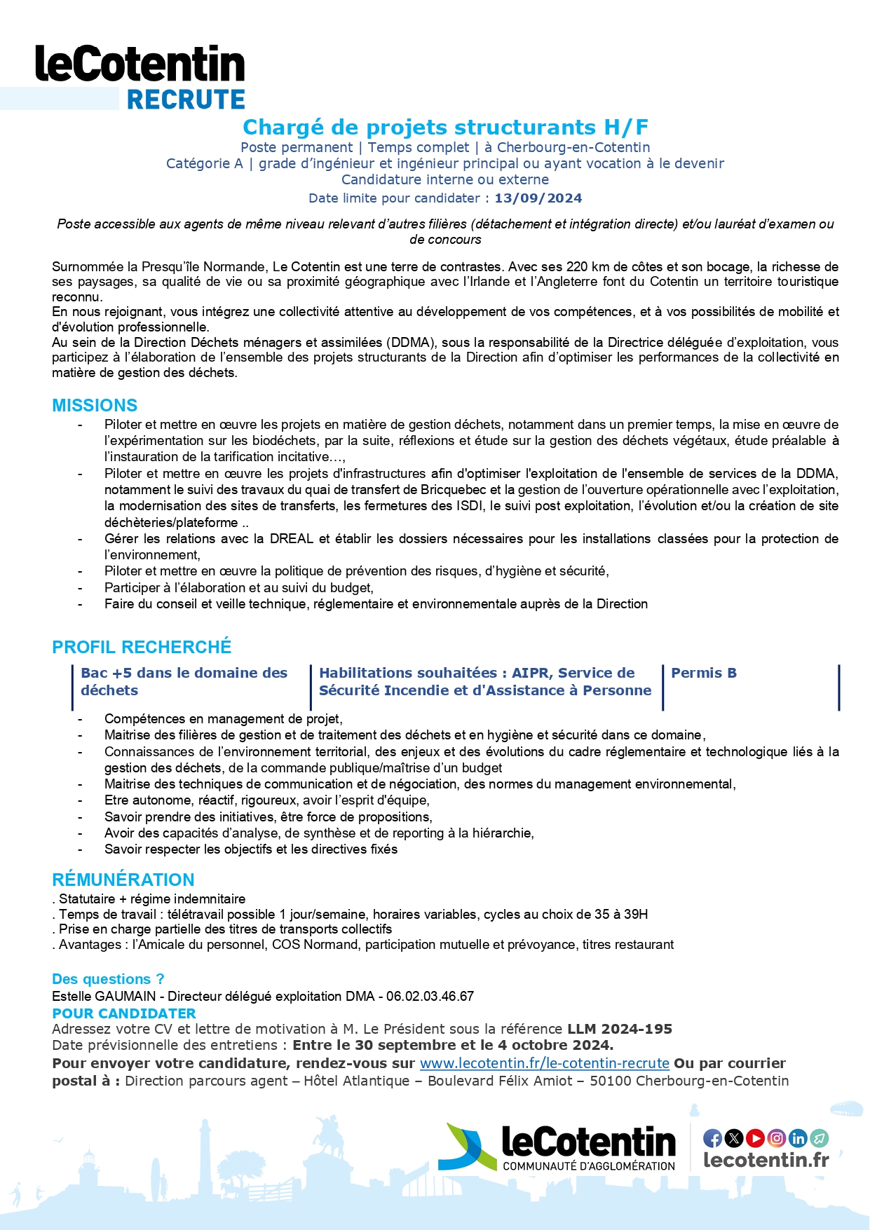 Chargé de projets structurants