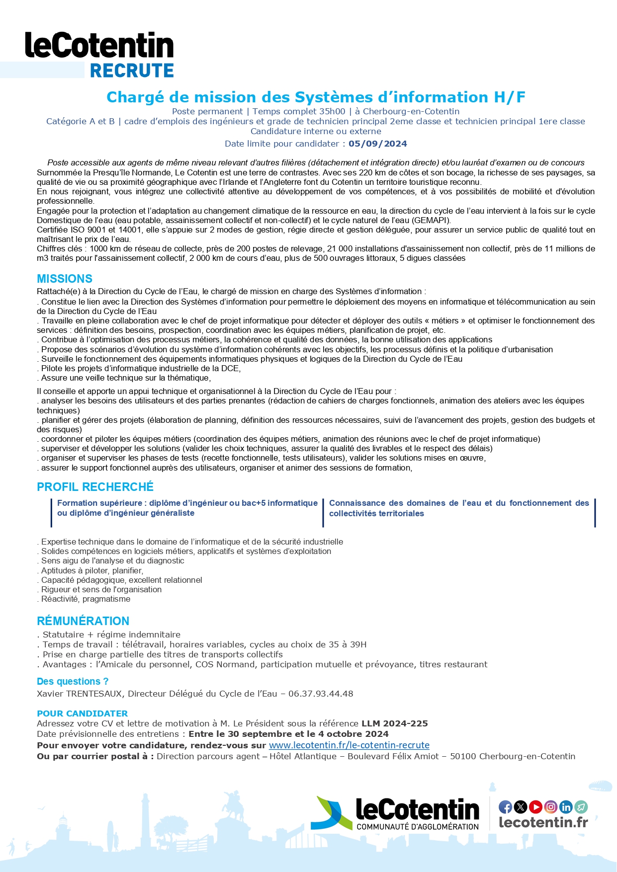 Chargé de mission des Systèmes d’information
