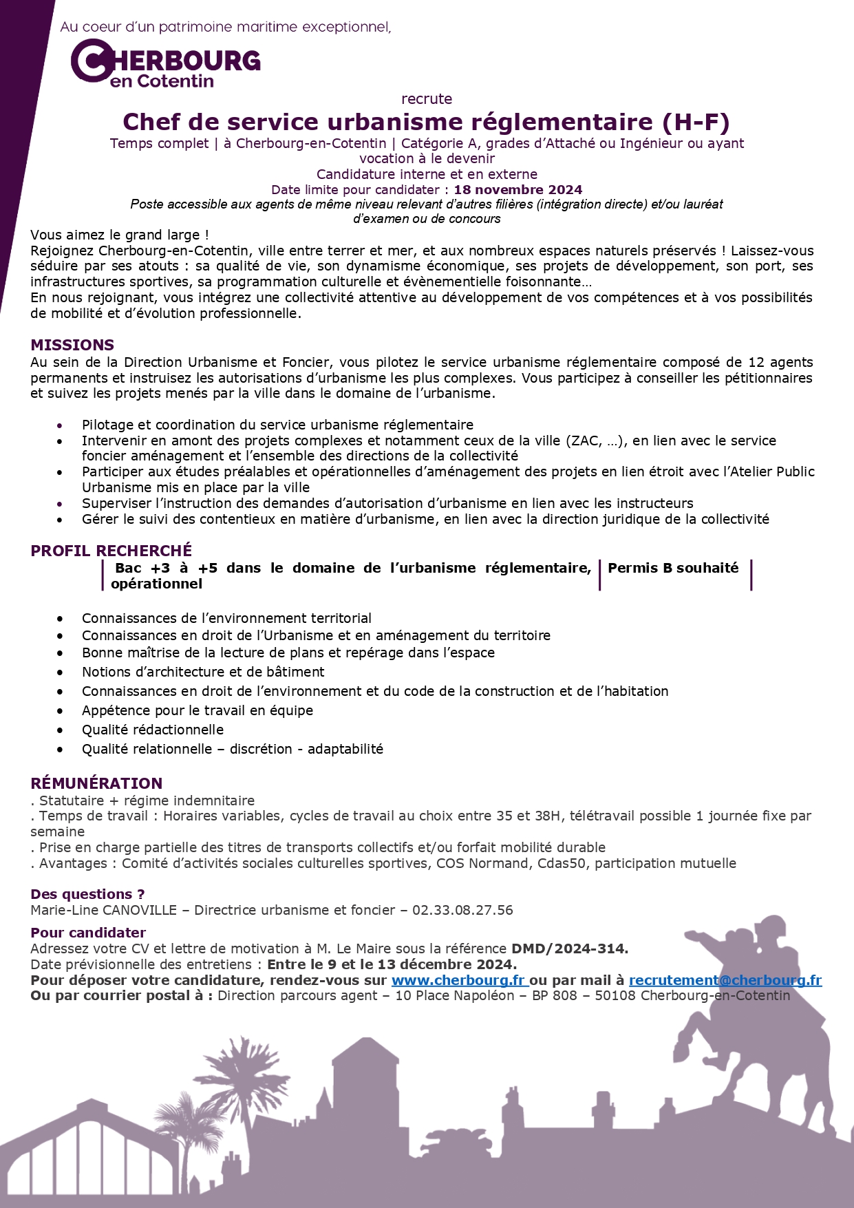 Chef de service urbanisme réglementaire