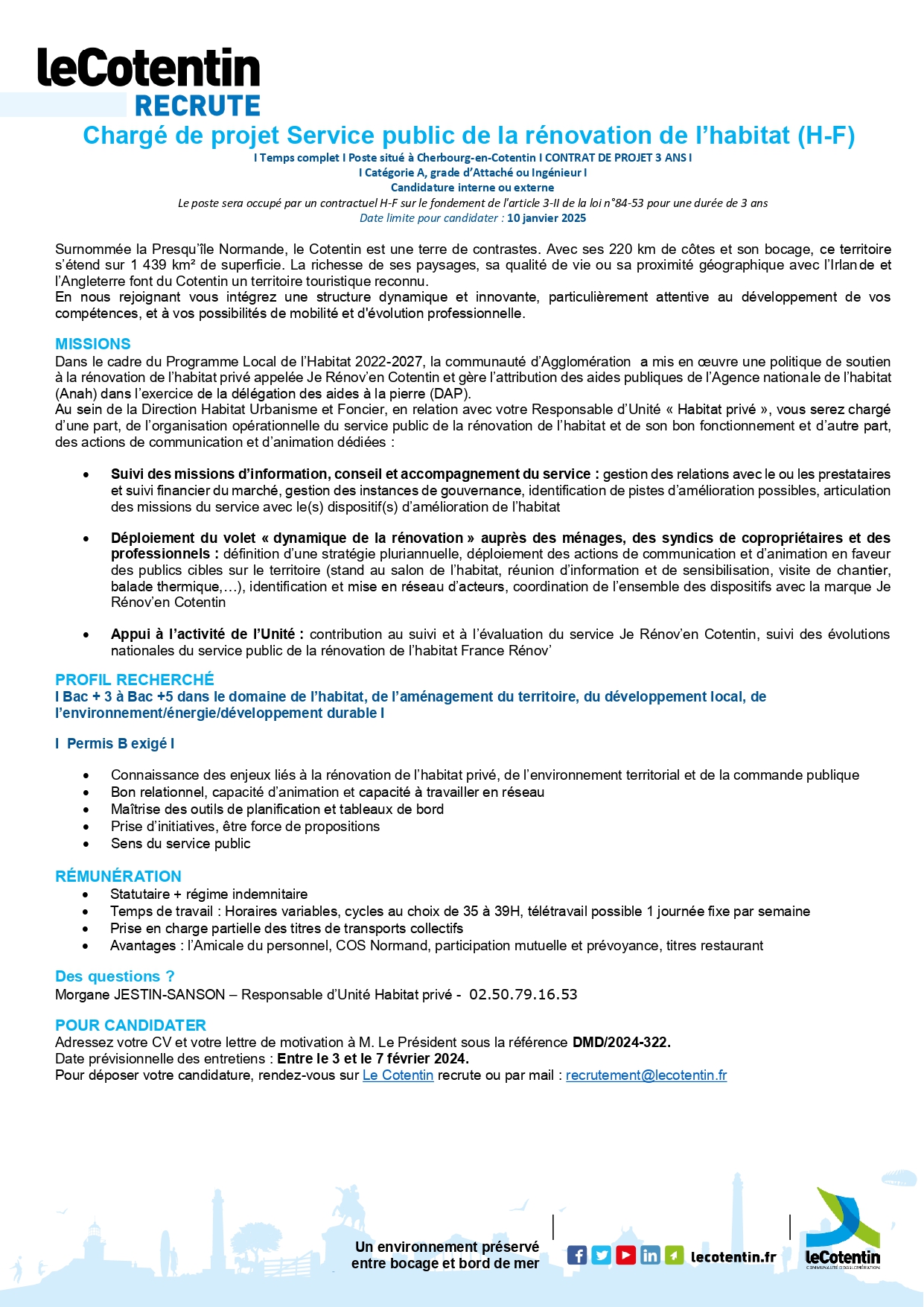 Chargé de projet Service public de la rénovation de l’habitat