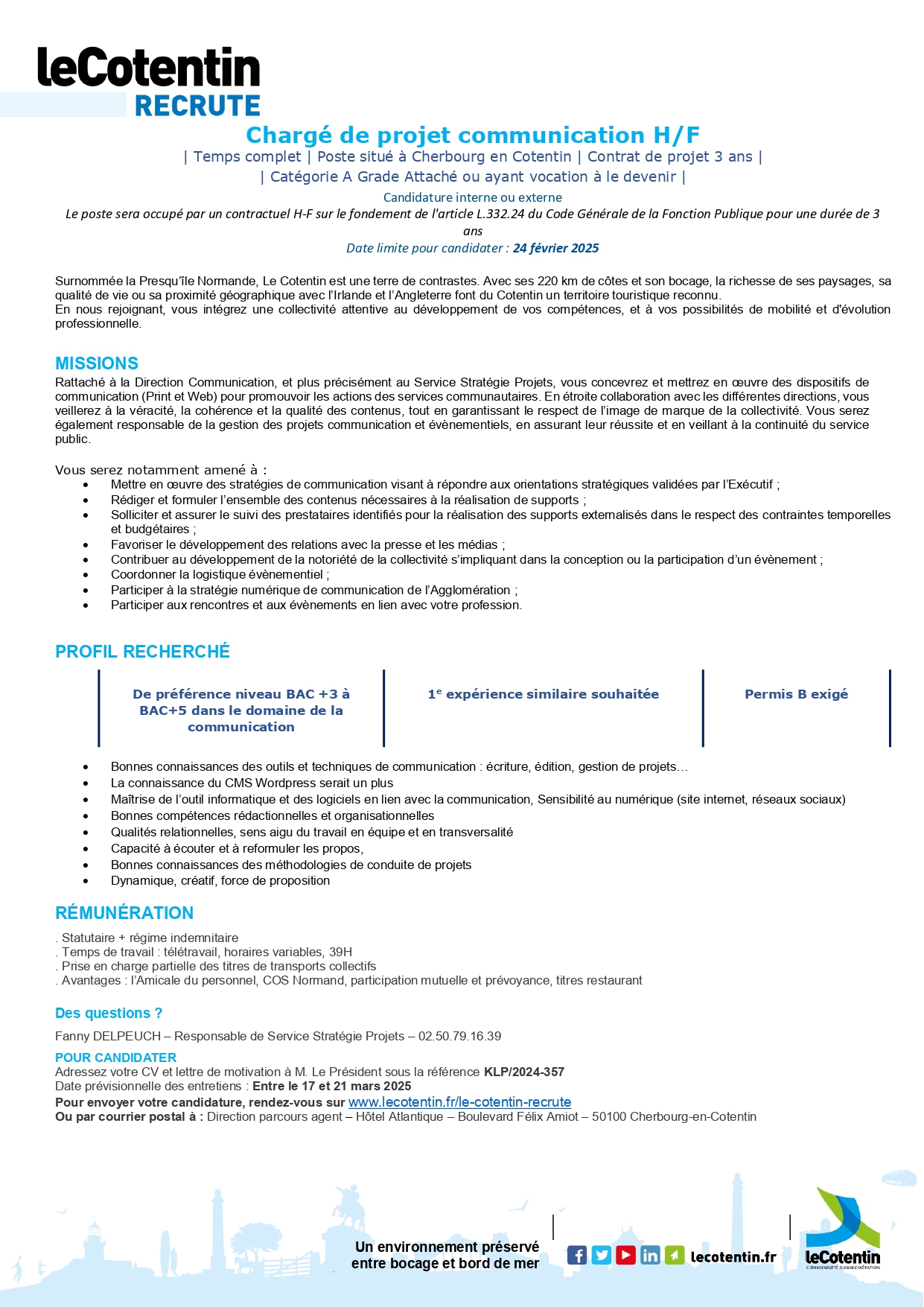 Chargé de projet communication H/F