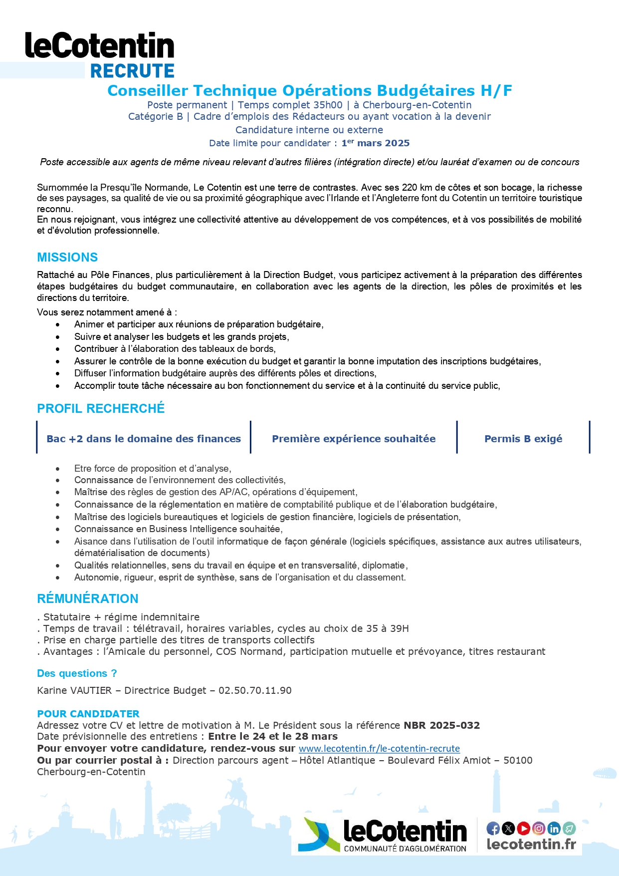 Conseiller Technique Opérations Budgétaires