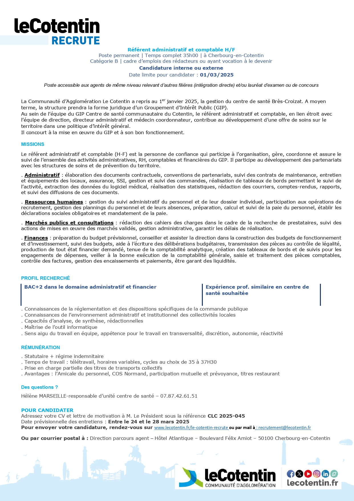 Référent administratif et comptable
