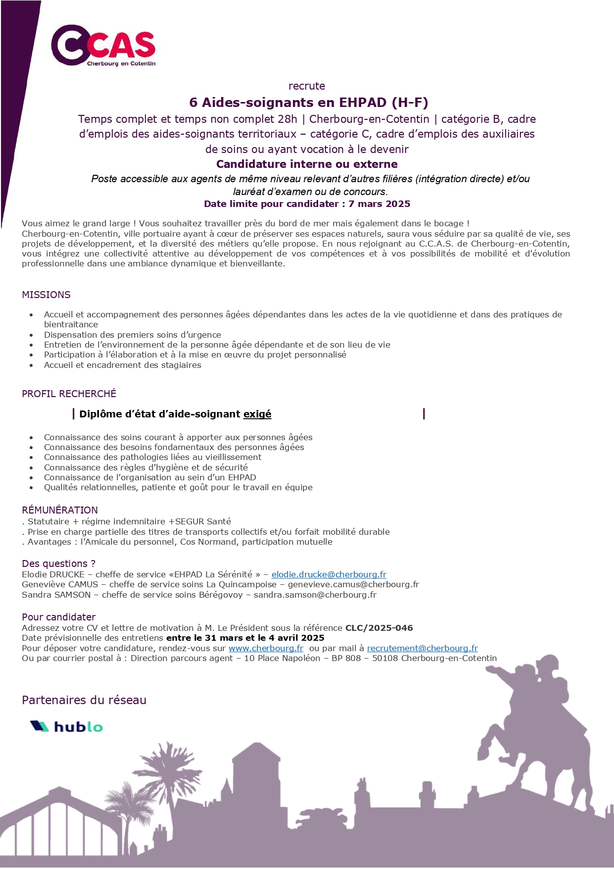 6 Aides-soignants en EHPAD