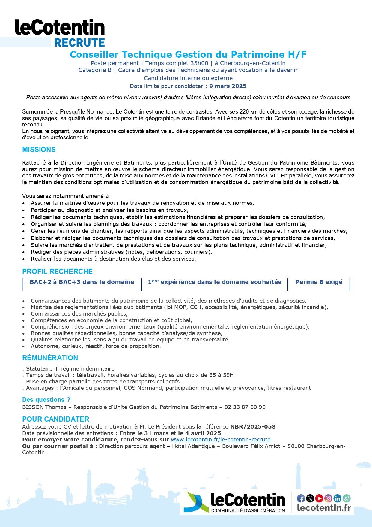 Conseiller Technique Gestion du Patrimoine