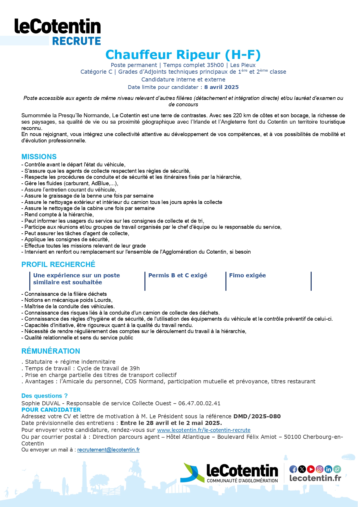 Chauffeur Ripeur H/F
