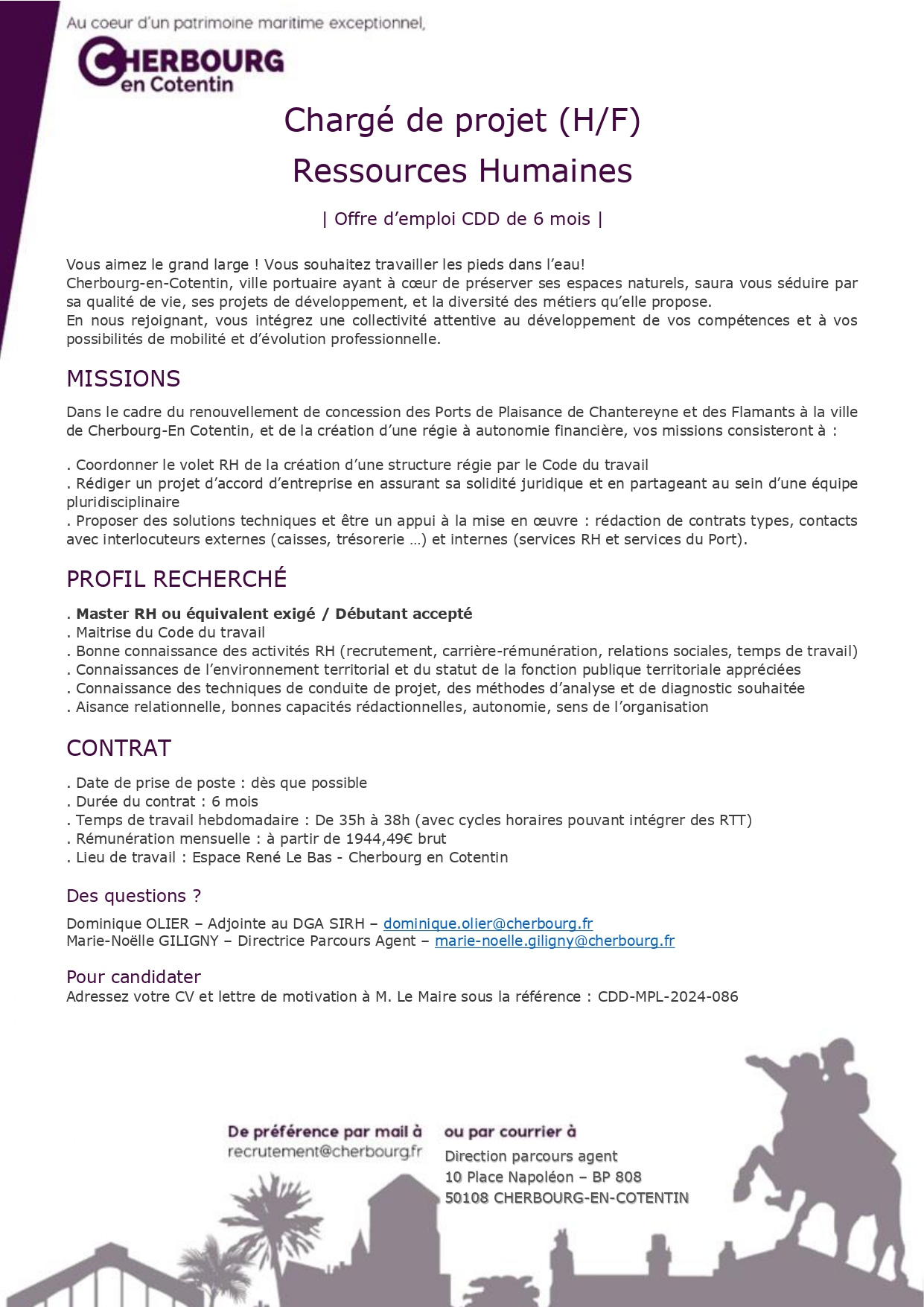 Chargé de projet (H/F) Ressources Humaines