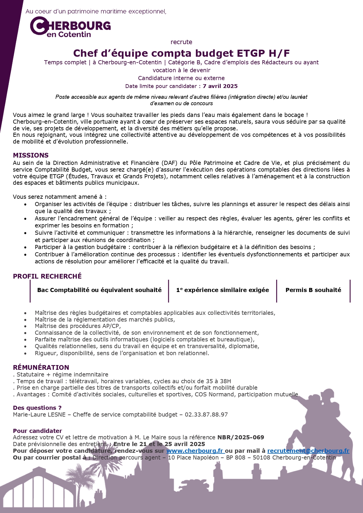 Chef d'équipe compta budget ETGP
